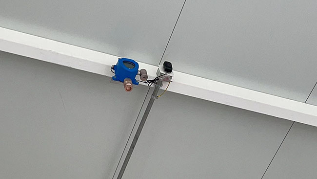 充電樁氫氣檢測儀安裝現場