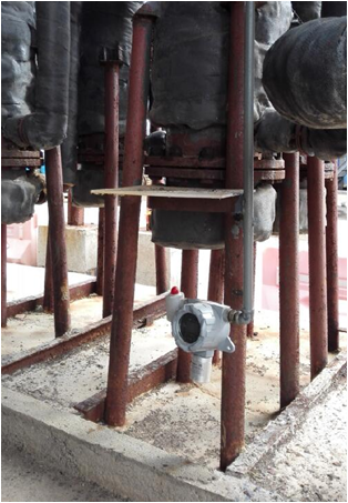 無線一氧化碳氣體檢測儀安裝現場圖