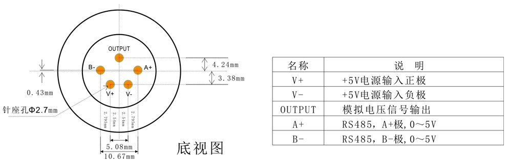 臭氧傳感器模組針腳定義